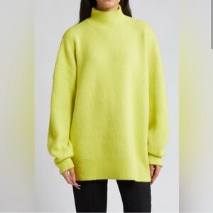 NWOT Topshop Funnel Neck Ribbed Sweater SZ small but fits like oversized large